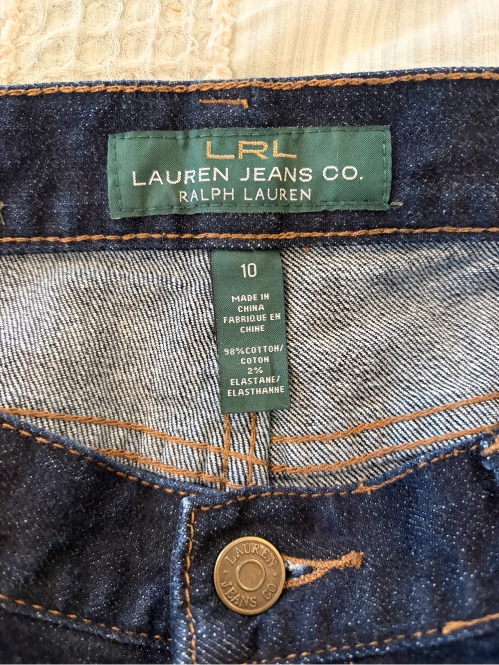 Lauren Ralph Lauren Dark Wash Bootcut Jeans Womens Size 10 Stretch Denim - Picture 5 of 7